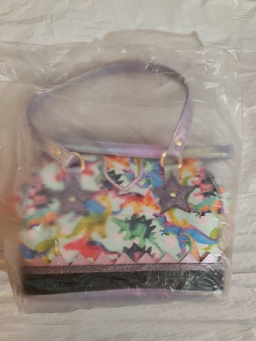 Irregular Choice Doctor Dino Bag. NWT. Colorful dinosaurs. STEM fashion.